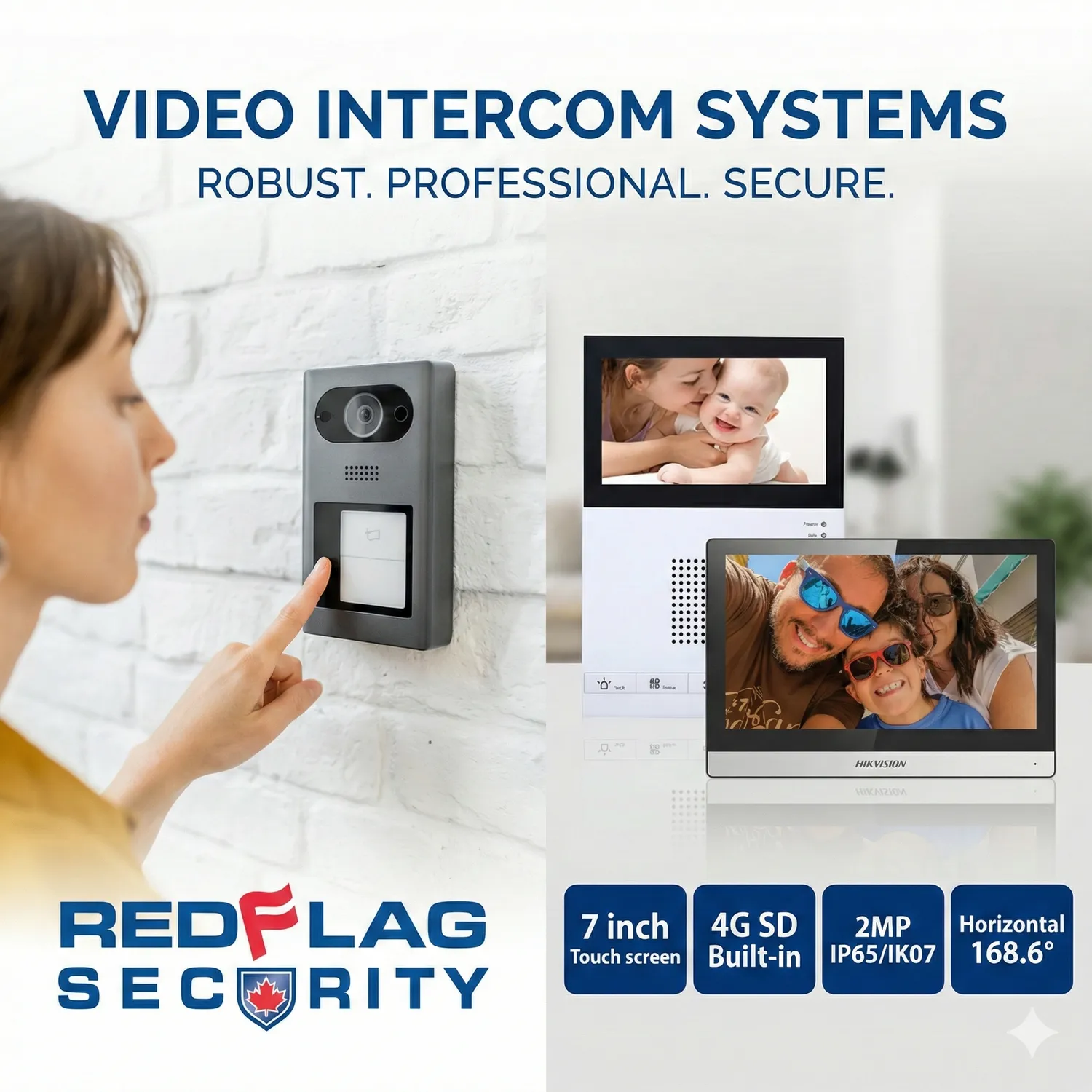 Video intercom system installation by RedFlag Security in Ottawa